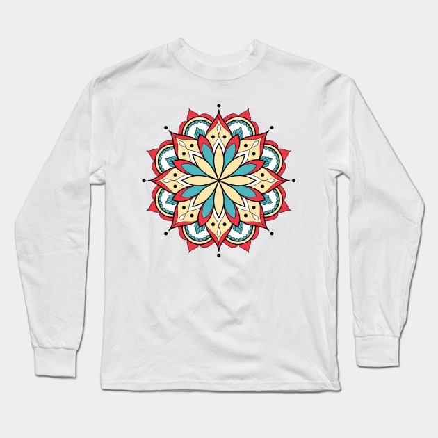 Mandala 1 Long Sleeve T-Shirt by freshinkstain